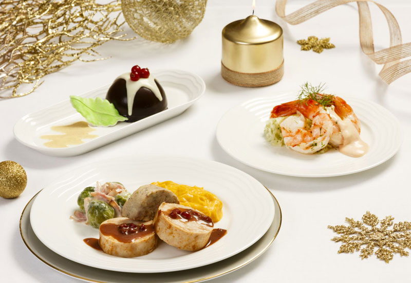 Festive meals are available on select Emirates flights throughout December. 